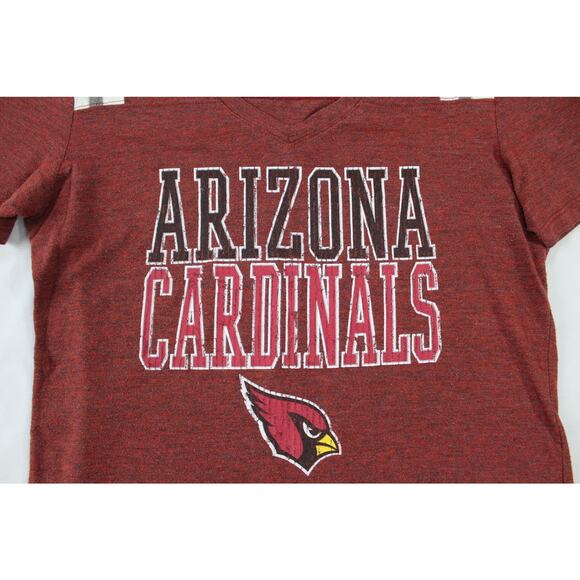 Arizona Cardinals NFL Womens Team Apparel Red V Neck T Shirt Size Large - Picture 3 of 7